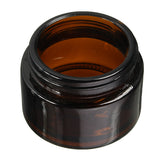 Brown,Amber,Glass,Small,Round,Empty,Black,Cream,Container