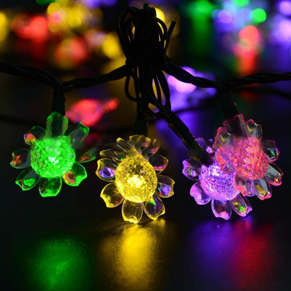 KCASA,Gardening,50LED,Solar,Panel,String,Light,Sunflower,Holiday,Christmas,Decoration