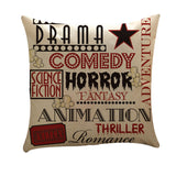 Linen,Movie,Theater,Cinema,Pillow,Cushion,Cover