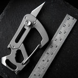 Titanium,Alloy,Outdoor,Survival,Blade,Climbing,Keychain,Screwdriver,Opener,Paper,Cutter