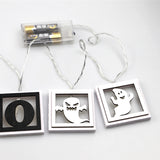 Halloween,Letter,Ghost,Pattern,Hollow,Square,Block,String,Hanging,Decoration