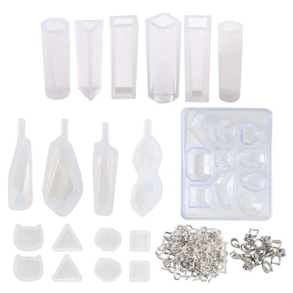 129Pcs,Resin,Casting,Molds,Silicone,Jewelry,Pendant,Mould