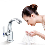 Bathroom,Basin,Faucet,Curved,Single,Handle,Electroplate,Chrome,Finish,Mount