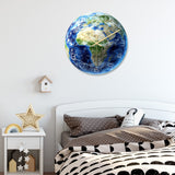 Loskii,CC092,Creative,Luminous,Earth,Africa,Clock,Clock,Quartz,Clock,Office,Decorations
