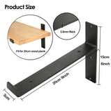 Industrial,Chunky,Solid,Shelf,Brackets,Matte,Black,Painting
