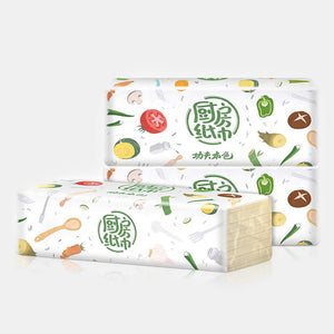 Packs,Bamboo,Paper,Natural,Pumping,Thickening,Tissue,Kitchen,Absorbent,Paper