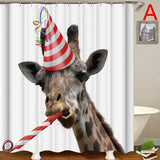 Giraffe,Animal,Waterproof,Bathroom,Shower,Curtain,Bathroom,Cover,Floor