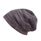 Women,Cotton,Slouch,Beanie,Casual,Solid,Knitted,Striped,Elastic