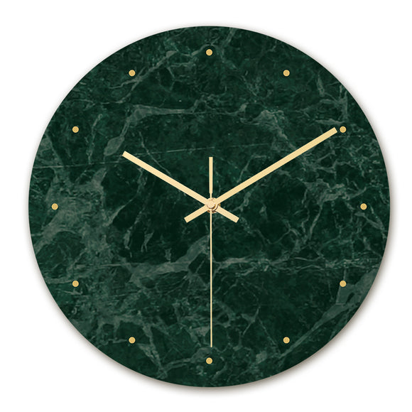 Loskii,CC004,Creative,Marble,Pattern,Clock,Clock,Quartz,Clock,Office,Decorations