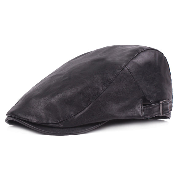 Men's,Artificial,Leather,Beret,Casual,Newsboy