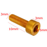 Suleve,M3AH3,10pcs,M3x10mm,Socket,Screws,Aluminum,Alloy