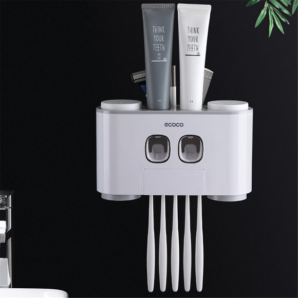 Automatic,Toothpaste,Squeezer,Dispenser,Toothbrush,Holder,Mount,Stand,Bathroom