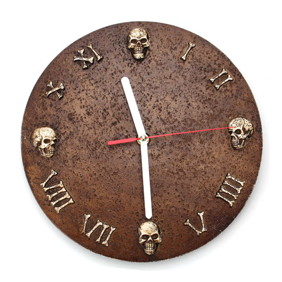 Resin,Skull,Clock,Abstract,Clock,Halloween,Decorations