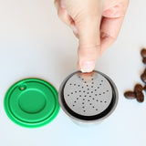 Reusable,Stainless,Steel,Refillable,Coffee,Capsule,Coffee,Tamper,Compatible,Machine