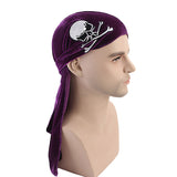 Unsiex,Skull,Print,Pleuche,Hooded,Pirate,Headpiece