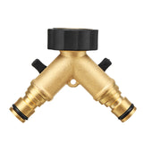 Brass,Manifold,Quick,Connector,Nozzle,Water,Splitter,Garden,Faucet,Watering,Adapter"