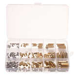 Suleve,MXBH1,360Pcs,Knurled,Brass,Round,Thread,Column,Standoff,Support,Spacer,Pillar,Board