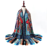 Shawl,Sunscreen,Retro,Cotton,Linen,Mexican,Scarf