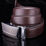 Second,Floor,Cowhide,Leather,Automatic,Buckle,Black,Brown,Waist,Strap,Waistband