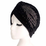 Womens,Pleuche,Skullies,Beanies,Bonnet,Autumn,Casual,Diamond,Beanies,Turban
