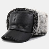 Men's,Artificial,Leather,Windproof,Outdoor,Thickening,Riding,Earmuffs,Trapper