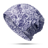 Unisex,Cotton,Blossom,Print,Turban,Beanie,Scarf