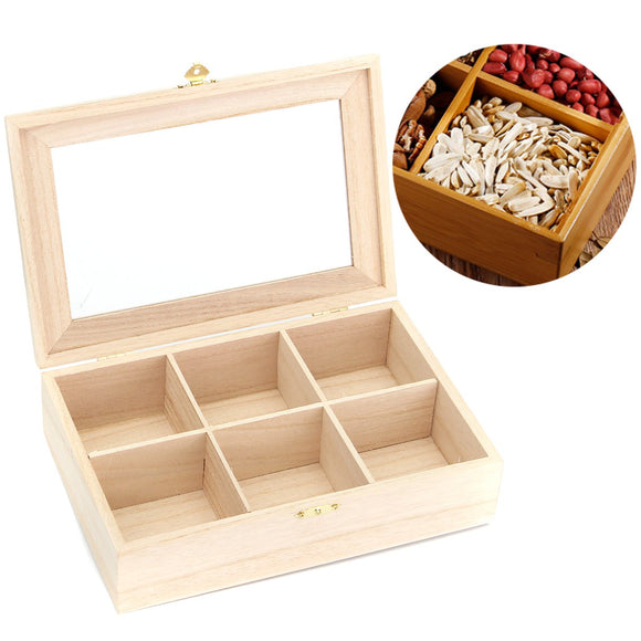 Compartments,Wooden,Kitchen,Spice,Display,Storage,Chest,Essential,Container