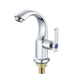 Bathroom,Basin,Faucet,Curved,Single,Handle,Electroplate,Chrome,Finish,Mount