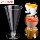 25Pcs,Dessert,Mousse,Canape,Dishes,Clear,Plastic,Jelly,Goblet,Party