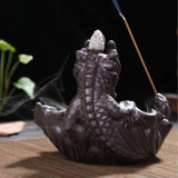 Ceramic,Dragon,Backflow,Incense,Stick,Burner,Cones,Holder,Catcher,Fragrance,Censer