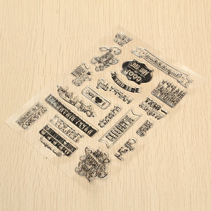 Birthday,Transparent,Sheet,Scrapbooking,Craft,Clear,Rubber,Stamp,Cling