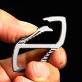 Titanium,Alloy,Double,Heads,Carabiner,Outdoor,Sports,Hiking,Climbing,Hanging,Buckle,Keychain