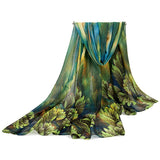 180CM,Women,Voile,Coral,Flower,Printing,Scarf,Casual,Oversize,Scarves,Shawls