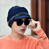 Velvet,Thick,Winter,Protection,Windproof,Zipper,Knitted