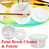 Paint,Brush,Cleaner,Palette,Paint,Bucket,Watercolor,Paint,Holder,Container