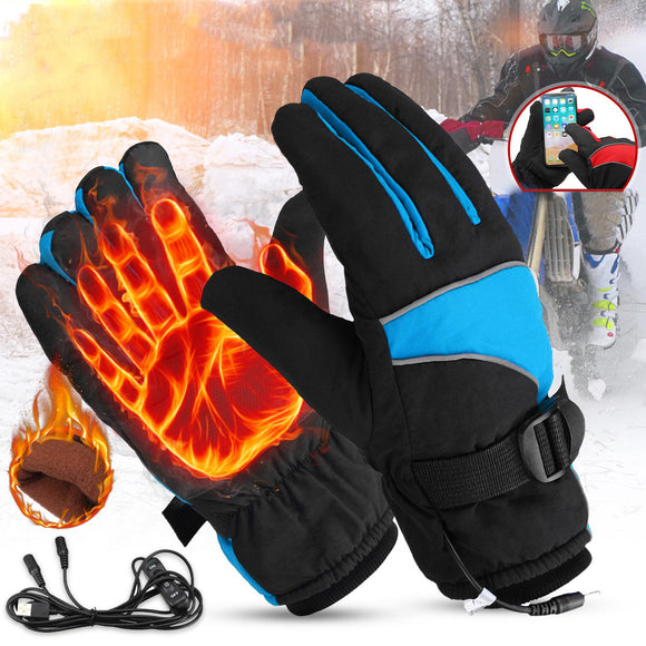 Winter,Electric,Heated,Gloves,Touch,Screen,Charging,Motorcycle,Waterproof,Gloves,Skiing,Windproof,Gloves