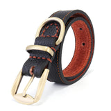 Genuine,Leather,Puppy,Collar,Buckle,Strap,Brown