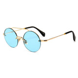 Women,Outdoor,Casual,Narrow,Frame,Modern,Retro,Round,Sunglasses