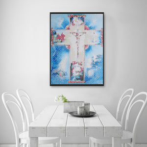 Diamond,Painting,Jesus,Christ,Religious,Cross,Stitch,Craft,Decor