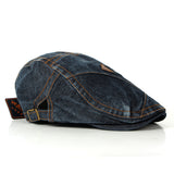 Fashion,Washed,Denim,Beret,Vintage,Cowboy