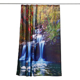 180x180cm,Swans,Flowers,Cascade,Waterproof,Shower,Curtain,12pcs,Hooks,Bathroom