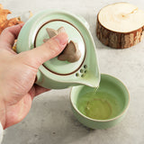 Handmade,Chinese,Travel,Ceramic,Teacup,Carry