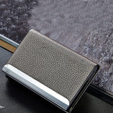 IPRee,Aluminum,Alloy,Metal,Holder,Leather,Credit,Storage