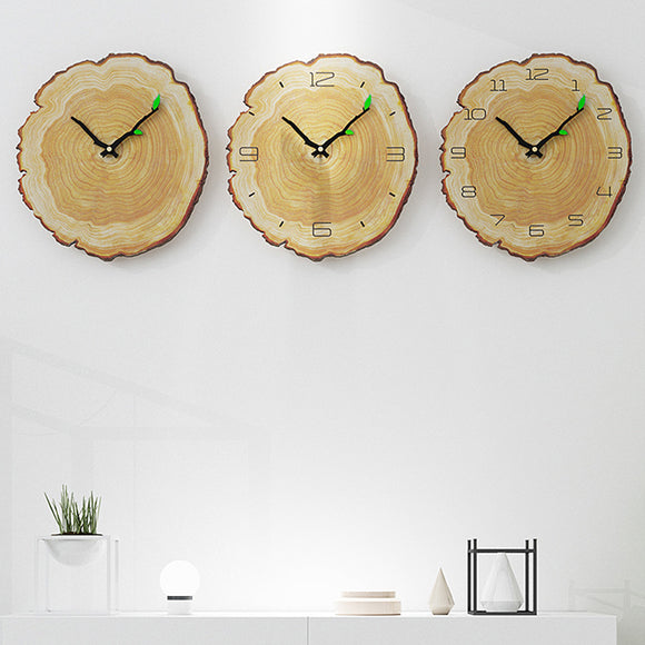 Loskii,MW002,Creative,Wooden,Pattern,Clock,Clock,Quartz,Clock,Office,Decorations