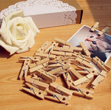 100PCS,Natural,Wooden,Photo,Paper,Clips