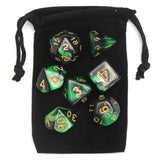 Polyhedral,Color,Dices,Black,Green