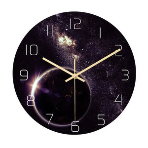 Loskii,CC022,Creative,Starry,Pattern,Clock,Clock,Quartz,Clock,Office,Decorations