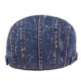 Women,Washed,Denim,Adjustable,Painter,Beret,Newsboy,Cabbie