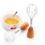 KCASA,Smile,Wooden,Handle,Whisk,Beater,Mixer,Stirrer,Blender,Kitchen,Cooking,Tools
