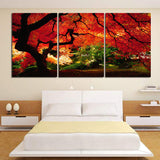 Miico,Painted,Three,Combination,Decorative,Paintings,Maple,Decoration